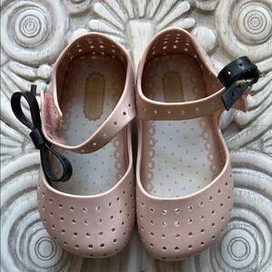 Mini Melissa Light Pink Kids Shoes with Bow Accent